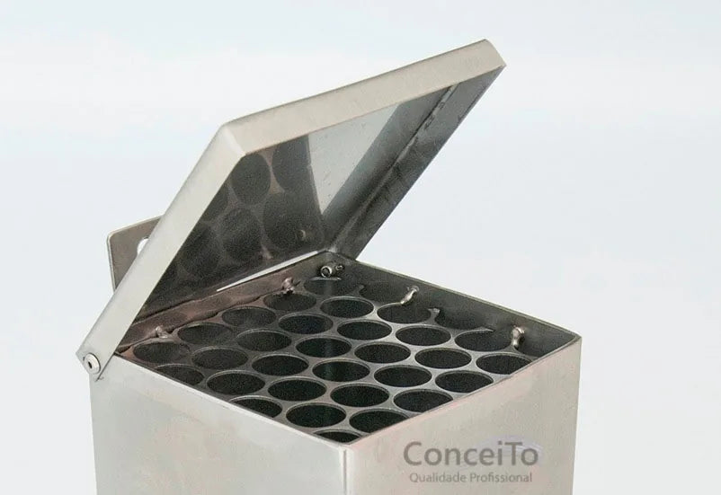 Saboneteira industrial inox Flex quadrada 500ml - 10001 - Conceito Metais (foto 2)