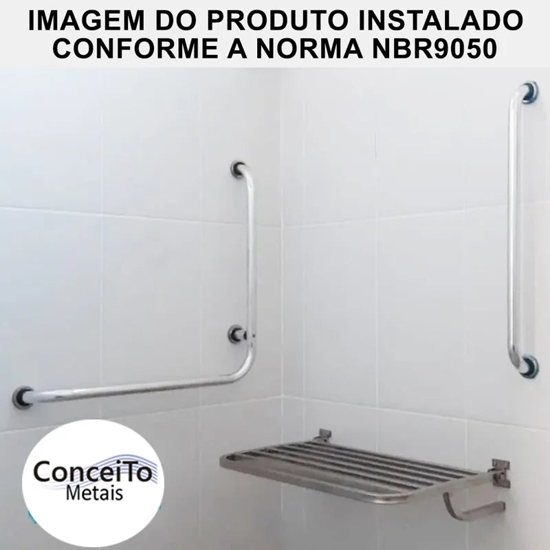Banco articulado branco PNE 45x45 - 1023 - Conceito Metais (foto 4)