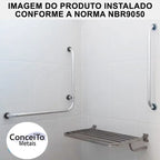 Banco articulado branco PNE 45x45 - 1023 - Conceito Metais (foto 4)