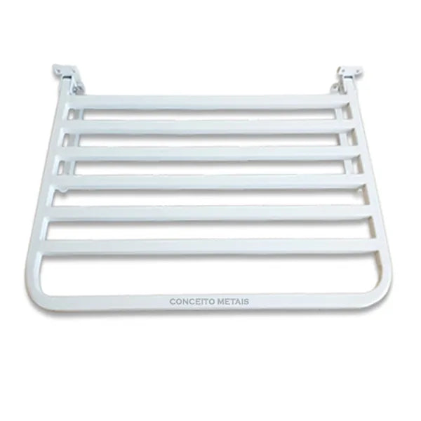Banco articulado branco PNE 45x45 - 1023 - Conceito Metais
