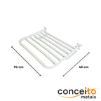 Banco articulado branco PNE 45x70 - 1024: medidas