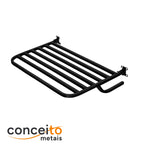 Banco articulado de aço preto para banheiro PNE 45x70 - 1030