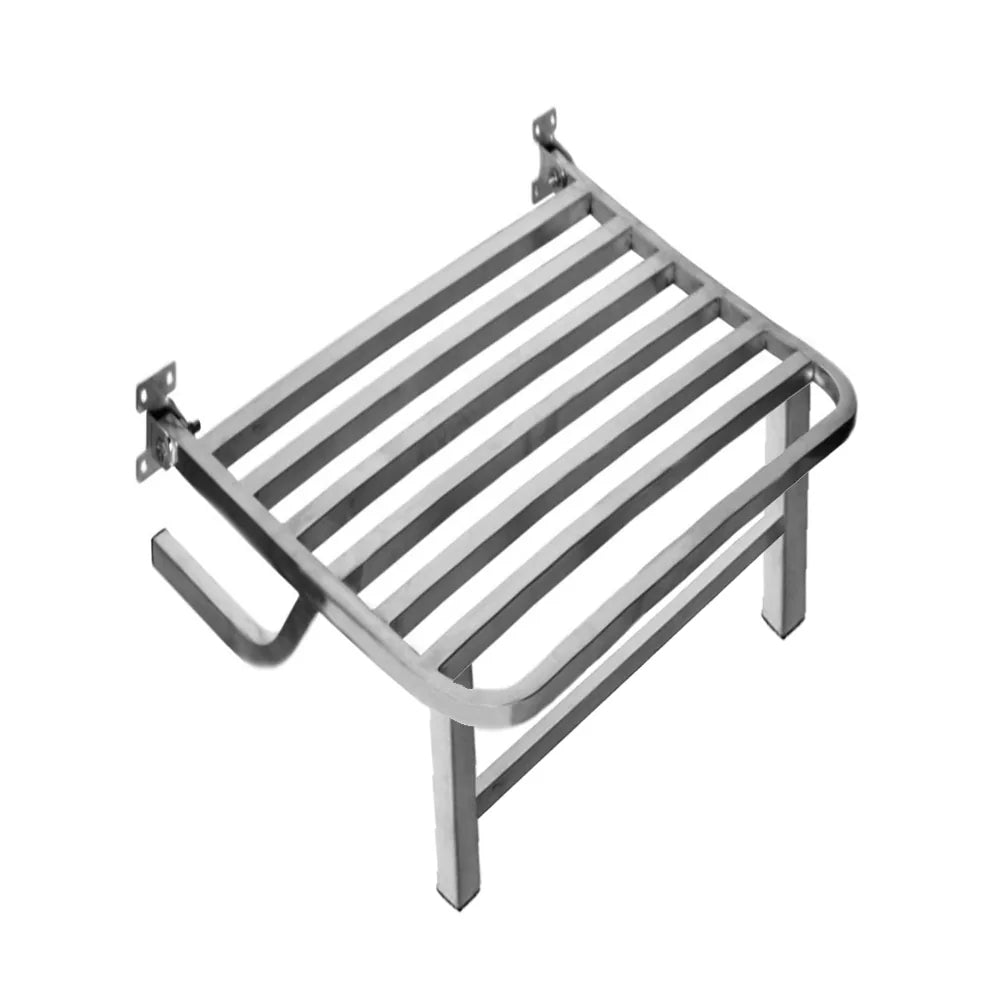 Banco articulado de inox para banheiro PNE 45x45 com pedestal - 1053 - Conceito Metais