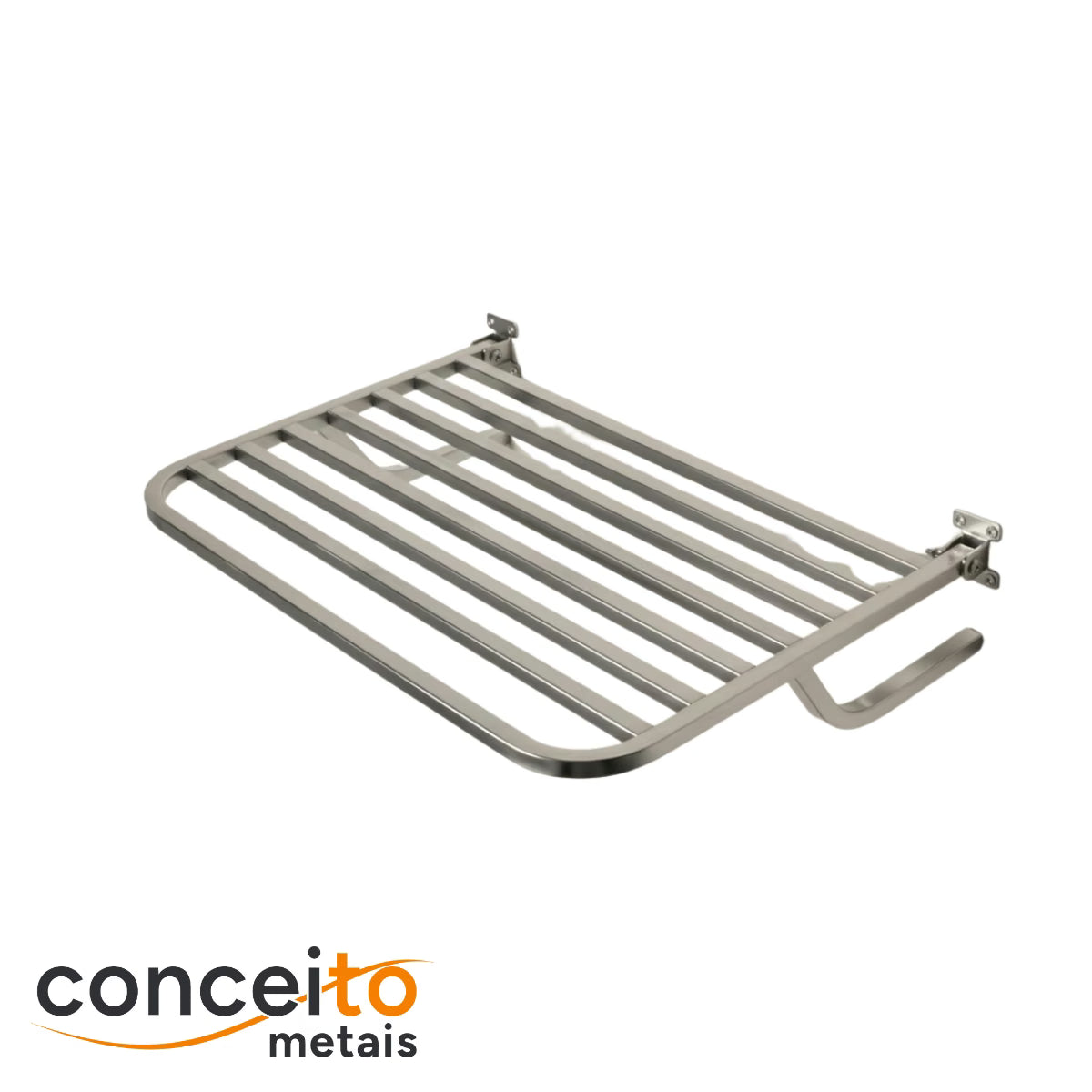 Banco articulado de inox para banheiro PNE 45x70cm - 1054