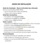 Banco Articulado Branco Metal Reforçado para Banheiro PNE 45x45 com Pedestal - 1061 - 1061-: modo de instalação