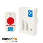 Alarme banheiro deficiente PNE audiovisual sem fio - 1112