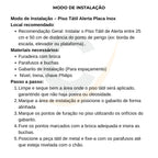 Piso tátil alerta em chapa inox escovado - 1121: modo de instalação
