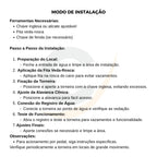 Torneira clínica alavanca mesa bica móvel altura 25 cm - 12002: modo de instalação