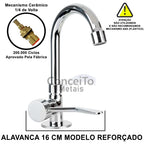 Torneira clínica hospitalar cotovelo metal conforme NBR9050 - 12022 - Conceito Metais