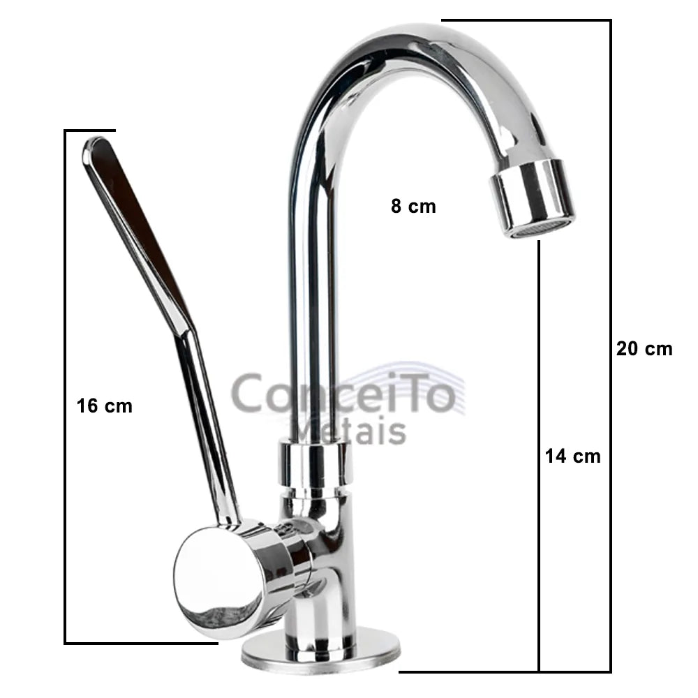 Torneira clínica hospitalar cotovelo metal conforme NBR9050 - 12022 - Conceito Metais (foto 2)