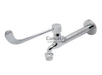 Torneira hospitalar metal alavanca com arejador fixo de parede 30 cm - 12034 - Conceito Metais