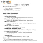 Torneira clínica hospitalar cotovelo em metal 11,5 cm - 12036: modo de instalação