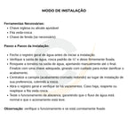 Torneira clínica extra longa parede - 12038: modo de instalação