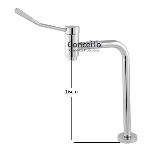 Torneira clínica alavanca reforçada mesa 16cm - 12044 - Conceito Metais (foto 2)