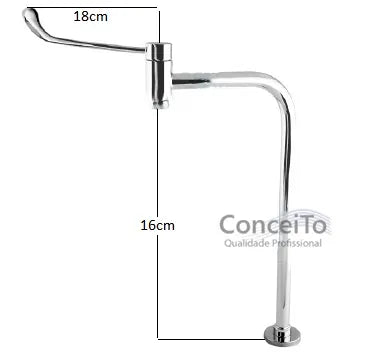 Torneira clínica alavanca reforçada mesa 16cm - 12046 - Conceito Metais (foto 2)