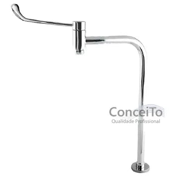 Torneira hospitalar clínica metal 26cm alavanca reforçada mesa 90° - 12047 - Conceito Metais