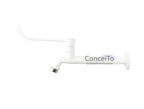 Torneira hospitalar de metal branca de parede 22cm - 12054 - Conceito Metais