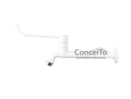 Torneira hospitalar de metal branca de parede 26cm - 12055 - Conceito Metais