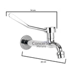 Torneira clínica de parede com arejador fixo 19cm - 12160 - Conceito Metais