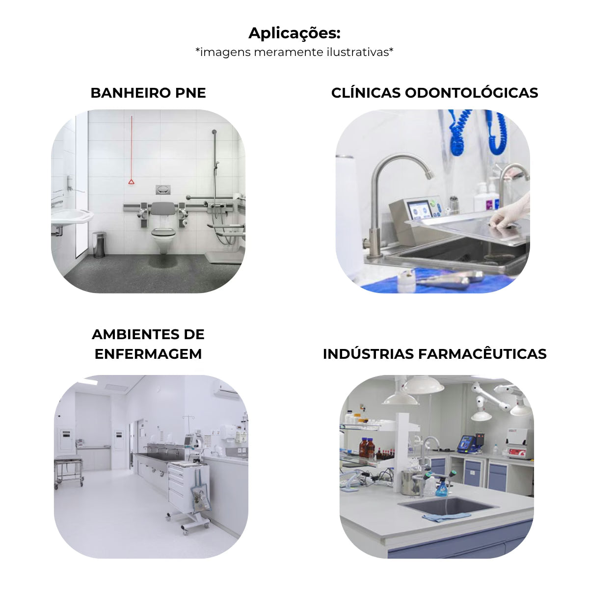 Torneira clínica de parede com arejador fixo 22cm - 12162: aplicações