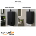 Toalheiro cai cai preto de metal reforçado com trava - 12179: aplicações em banheiros