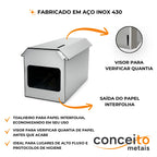Toalheiro cai cai inox com trava - 12183: detalhes