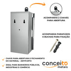 Toalheiro cai cai inox com trava - 12183: fixação e acessórios