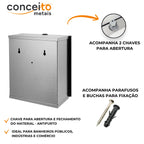 Toalheiro em aço inox escovado interfolhas com trava - 12288: fixação e acessórios
