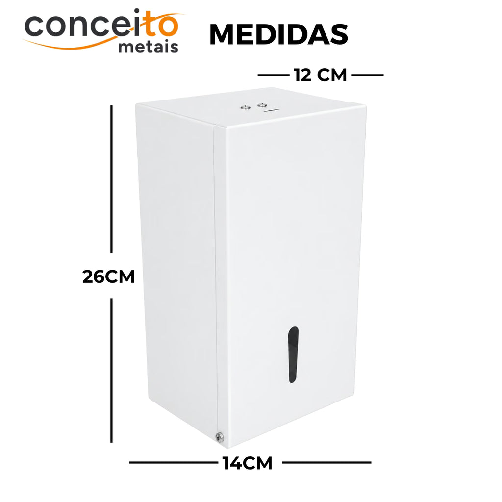 Toalheiro cai cai em aço reforçado pintura eletrostática branco - 12870: medidas