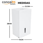 Toalheiro cai cai em aço reforçado pintura eletrostática branco - 12870: medidas