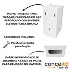 Toalheiro cai cai em aço reforçado pintura eletrostática branco - 12870: fixação e acessórios