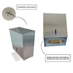 Toalheiro interfolhado aço inox escovado - 12889 - Conceito Metais