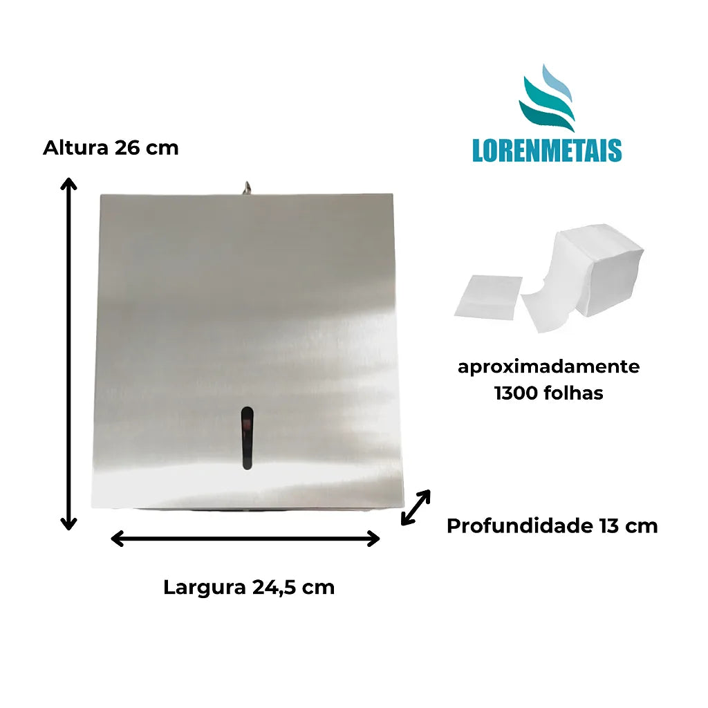Toalheiro interfolhado aço inox escovado - 12889 - Conceito Metais (foto 4)