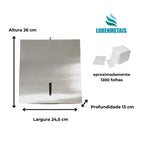 Toalheiro interfolhado aço inox escovado - 12889 - Conceito Metais (foto 4)