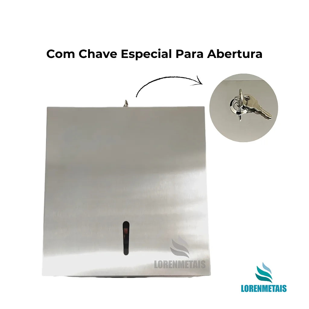 Toalheiro interfolhado aço inox escovado - 12889 - Conceito Metais (foto 2)