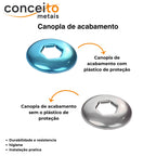 Mangueira engate flexível metal cromado 60cm ducha - 13015: canopla de acabamento