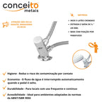 Acionador de pedal mecânico metal - 13057: material e características