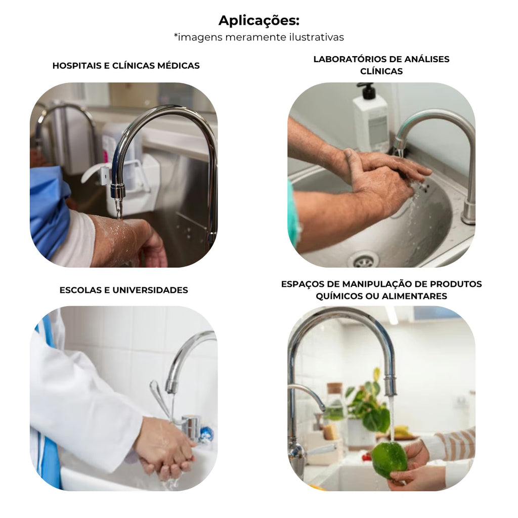 Bica para acionador lavatório de luxo 26cm - 13091: aplicações