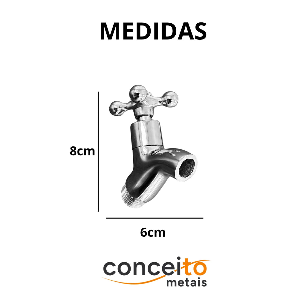 Torneira para bebedouro e filtro de água rosca 1/2 polegada - 13142: medidas