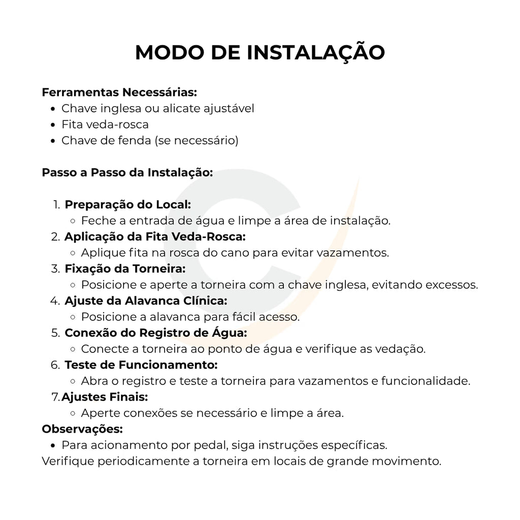 Torneira para bebedouro e filtro de água rosca 1/2 polegada - 13142: modo de instalação