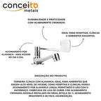 Torneira clínica hospitalar cotovelo com alavanca larga em metal 11,5 cm - 13150: durabilidade e descrição do produto