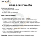 Torneira clínica hospitalar cotovelo com alavanca larga em metal 11,5 cm - 13150: modo de instalação