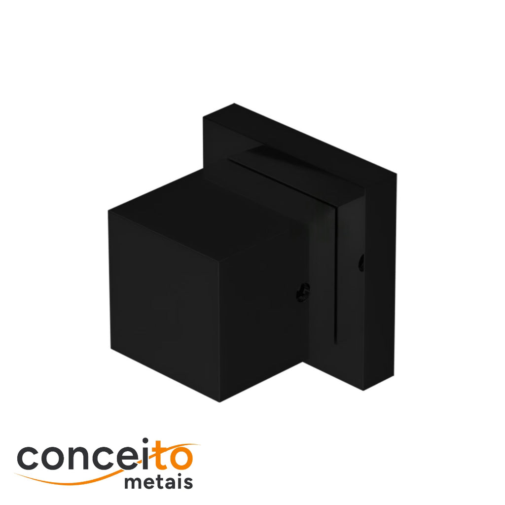 Acabamento quadrado preto fosco 3/4 para base Deca - 13210