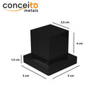 Acabamento quadrado preto fosco 3/4 para base Deca - 13210: medidas