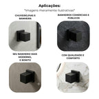 Acabamento quadrado preto fosco 3/4 para base Deca - 13210: aplicações