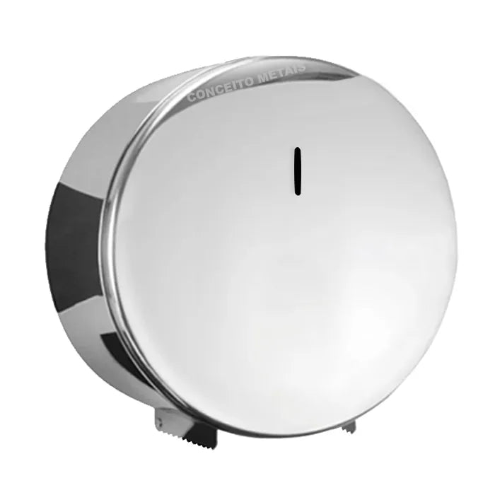 Porta papel higiênico dispenser 400m inox 430 com trava e chave Allen - 13228 - Conceito Metais