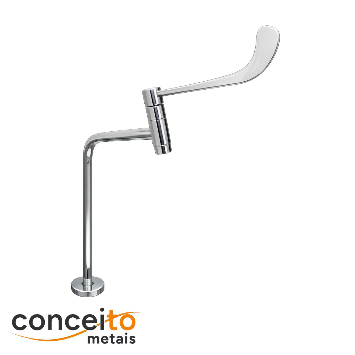 Torneira clínica de mesa alavanca 16cm 45° em metal reforçado - 13240