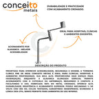 Torneira clínica de mesa alavanca especial 16cm 45° em metal reforçado - 13241: descrição do produto