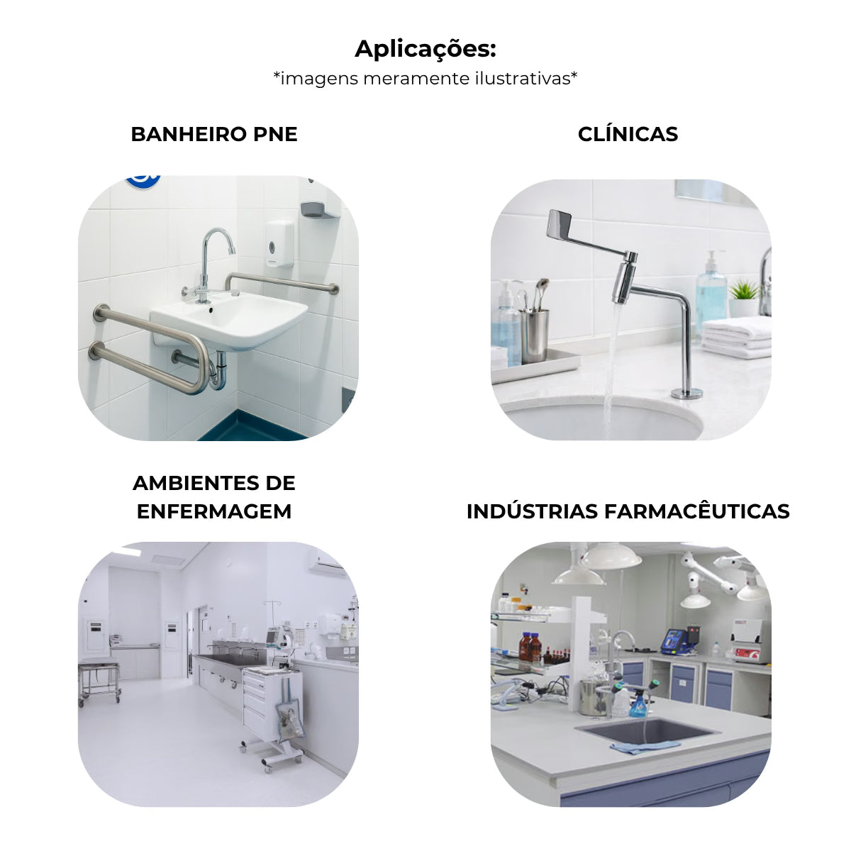 Torneira clínica de mesa alavanca especial 27cm 45° em metal reforçado - 13246: aplicações