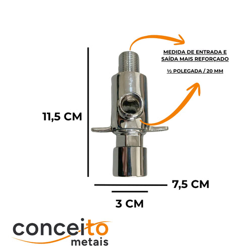 Acionador de pedal mecânico profissional metal joelho bebedouro - 13365: medidas